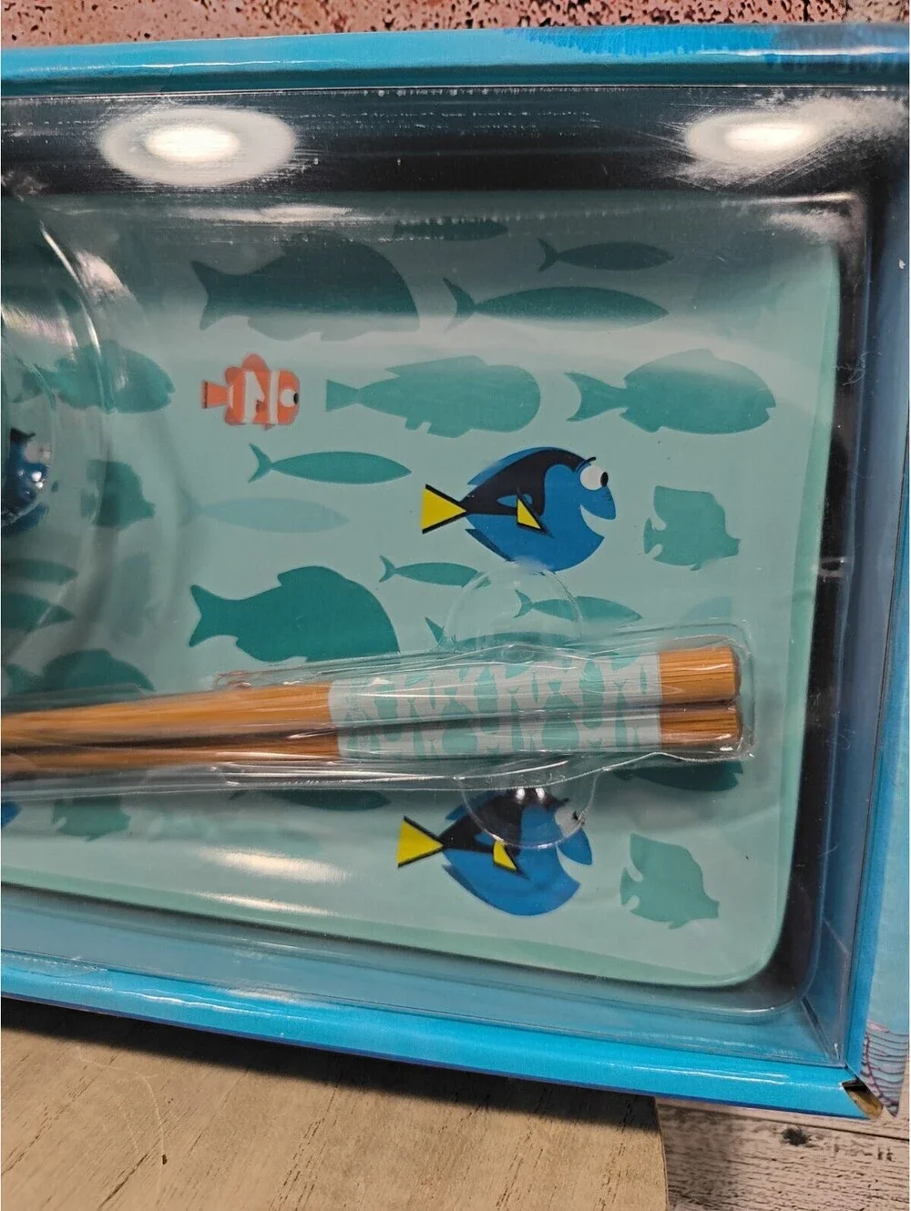 Silver Buffalo Disney Pixar Finding Nemo 3 Piece Ceramic Sushi Set New Sealed